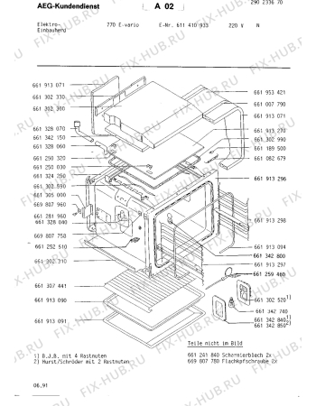 Взрыв-схема плиты (духовки) Aeg COMPETENCE 770E N - Схема узла Section1